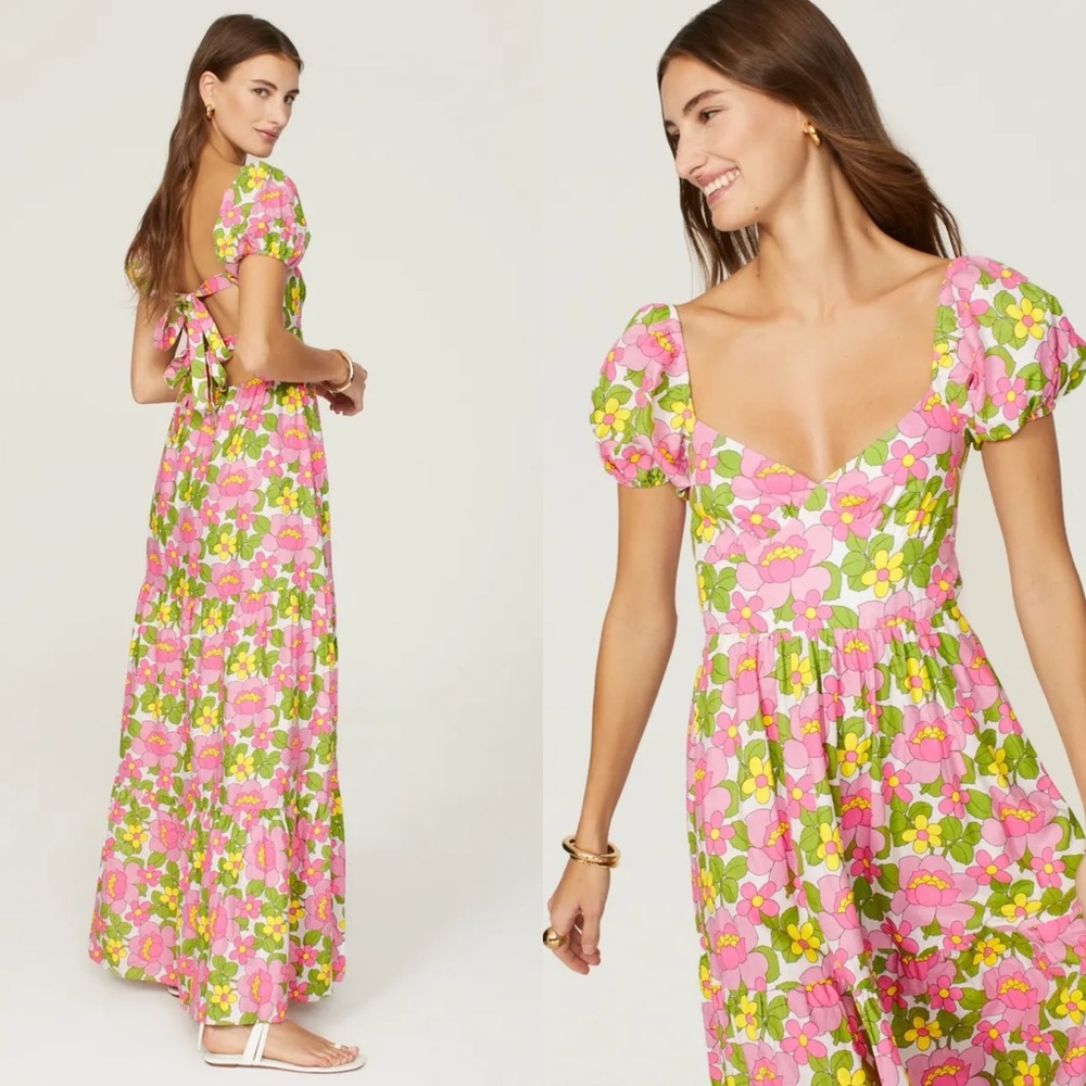 Show Me Your Mumu Cathy Maxi Dress in Fresh Floral - Picture 4 of 13